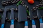 Keukenmes - Kitchen knife set - Hardhout, hars en staal met, Antiek en Kunst
