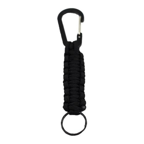 Paracord Sleutelhanger Zwart - Karabijn, Sieraden, Tassen en Uiterlijk, Overige Accessoires, Nieuw, Ophalen of Verzenden