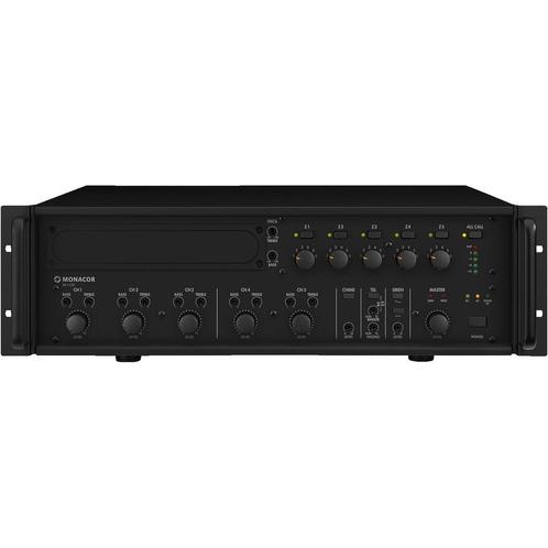 Monacor PA-1120 5-zone mono mixing versterker 120W, Audio, Tv en Foto, Versterkers en Receivers, Verzenden