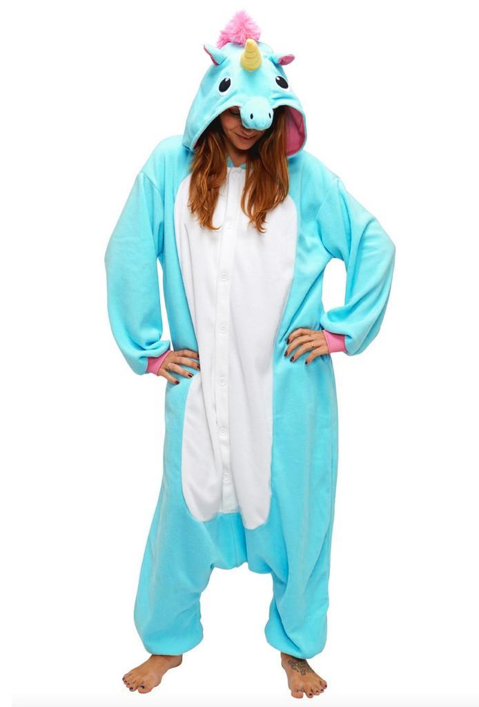 Onesie Blauwe Eenhoorn Pakje 110-116 Eenhoornpakje Unicorn K, Kinderen en Baby's, Carnavalskleding en Verkleedspullen, Nieuw, 110 t/m 116