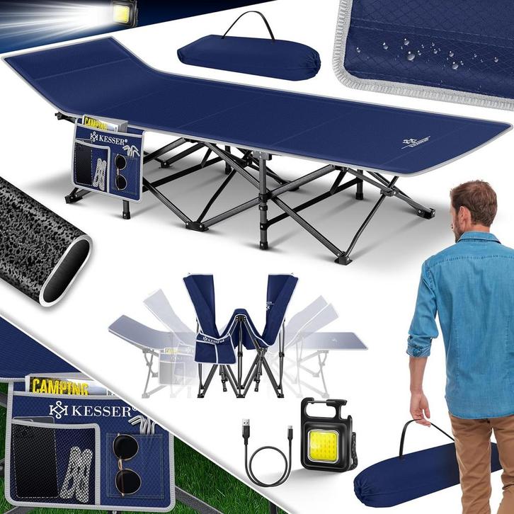 KESSER® Campingbed, veldbed, inklapbaar, incl. draagtas, cam, Tuin en Terras, Tuinmeubel-accessoires, Nieuw, Verzenden