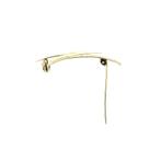 Gouden letter broche; letter N, Ophalen of Verzenden, Gebruikt, Overige kleuren, Goud