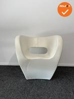 Fauteuil - Moroso - met witte kunstlederen stoffering - Vict, Vergader- of Presentatieruimte, Ophalen of Verzenden, Gebruikt, Stoel