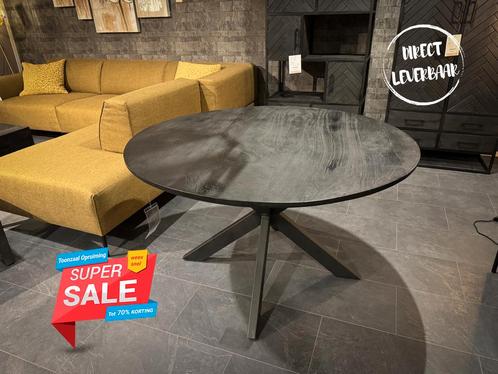 ***SALE*** Mango Eettafel zwart rond Ø130, Huis en Inrichting, Tafels | Eettafels, Verzenden