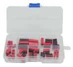 DIP switch kit - rood - 35 stuks, Hobby en Vrije tijd, Elektronica-componenten, Verzenden, Nieuw