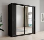 Kledingkast mat zwart 200x62x215 - Garderobekast, Huis en Inrichting, Kasten | Vitrinekasten, Nieuw, 200 cm of meer, Modern, 50 tot 75 cm