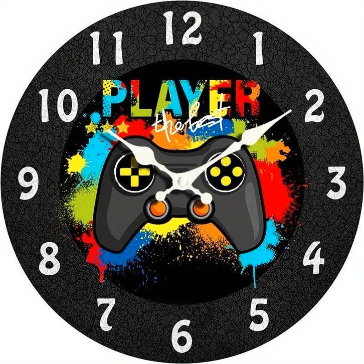 Klok Game Controller - Ø 30 cm, Huis en Inrichting, Woonaccessoires | Klokken, Verzenden