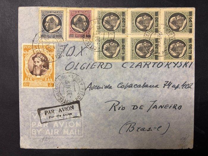 Vaticaanstad 1944/1947 - 2 aerogrammen met frankering. In, Postzegels en Munten, Postzegels | Europa | Italië