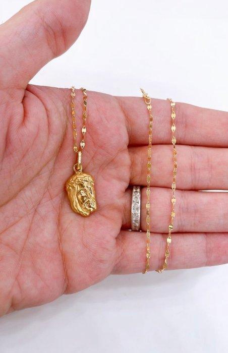 Zonder Minimumprijs - Ketting met hanger - 18 karaat Geel, Sieraden, Tassen en Uiterlijk, Antieke sieraden