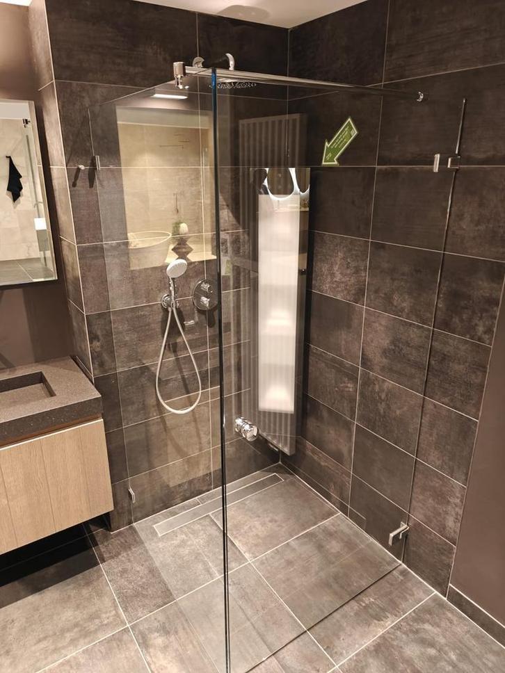 Douchecabine profielloos ca. 100x100cm - 0011, Doe-het-zelf en Verbouw, Sanitair, Douche, Nieuw, Chroom, Glas, Ophalen