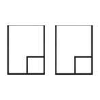[en.casa] Stalen onderstel Kauhava set van 2 tafelpoot 72x55, Nieuw, Verzenden