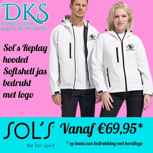 Softshell jas bedrukt met logo, Kleding | Heren, Jassen | Zomer, Nieuw, Ophalen of Verzenden