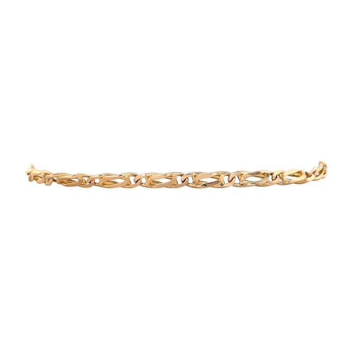 Gouden armband valkenoog 21.5 cm 14 karaat, Sieraden, Tassen en Uiterlijk, Armbanden, Goud, Zo goed als nieuw, Goud, Verzenden