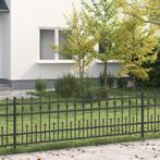vidaXL Spike Ring Hek Zwart 200 x 130 cm Gepoedercoat staal, Verzenden, Nieuw, IJzer