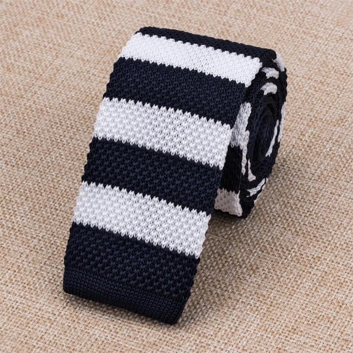 Gebreide smalle stropdas, Kleding | Heren, Stropdassen, Met patroon, Nieuw, Verzenden