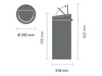 Brabantia Touch Bin Prullenbak - 30 liter - Platinum, Verzenden, Zo goed als nieuw