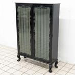 Klassieke Zwarte Vitrinekast, Huis en Inrichting, Ophalen of Verzenden, Nieuw