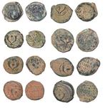 Maccabean Bronze Hasmonean Coin. Prutah mint of Jerusalem.