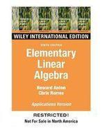 Elementary Linear Algebra 9780471449027, Boeken, Zo goed als nieuw, Verzenden