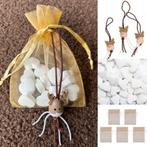 Organza zakje goud + gelukspoppetje rendier + pepermuntjes, Diversen, Kerst, Verzenden, Nieuw