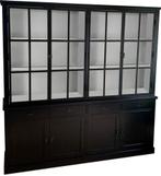 Buffetkast Soest zwart met stalen deuren 220cm, Ophalen of Verzenden, Nieuw