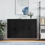 vidaXL Hangkasten 2 st 69,5x34x90 cm zwart, Verzenden, Nieuw, 50 tot 100 cm, Minder dan 100 cm