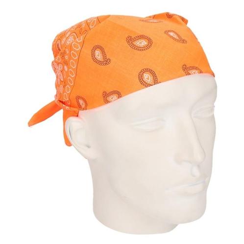 Neon oranje hoofddoek bandana - Zakdoeken, Hobby en Vrije tijd, Feestartikelen, Verzenden