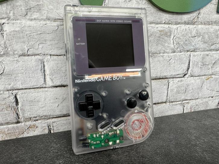 Gameboy Classic IPS Transparent Edition 2.0, Spelcomputers en Games, Spelcomputers | Nintendo Game Boy, Zo goed als nieuw, Ophalen of Verzenden