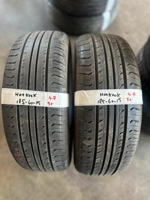 2x185-60-15 hankook zomer 4.7mm €50 per band 185 60 15, Auto-onderdelen, Banden en Velgen, 15 inch, Zomerbanden, 185 mm, Personenwagen
