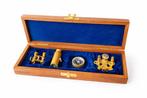 Sextant - Messing - Coffret d’objets maritimes , instruments