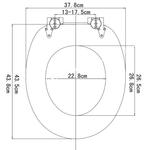 Toiletbril Soft Close Antibacterieel MDF met Verzinkt Scharn, Huis en Inrichting, Badkamer | Badkamermeubels, Verzenden, Nieuw
