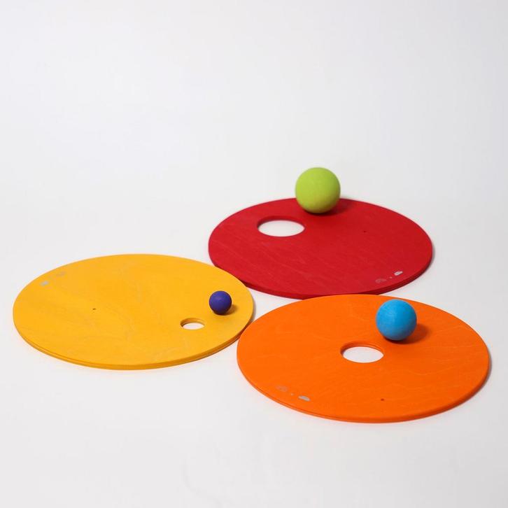 Grimms x Stapelstein® Rolling Discs Warm Classic, Kinderen en Baby's, Speelgoed | Overig