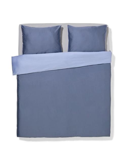 HEMA Dekbedovertrek 240x200/220cm satijn blauw, Huis en Inrichting, Slaapkamer | Beddengoed, Nieuw, Verzenden