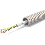 Flexibele Buis met CAT6 - Voorbedrade Flexbuis - 1x UTP CAT6, Doe-het-zelf en Verbouw, Elektra en Kabels, Ophalen of Verzenden