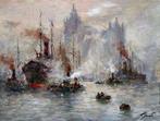 Mikhail Kraiev (1957) - Londres en suspens - Brume sur la, Antiek en Kunst
