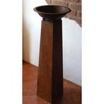 Roestige metalen sierzuil 1 m met diverse plantenbakken | Tu, Huis en Inrichting, Verzenden, Nieuw