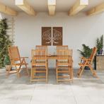 vidaXL 7-delige tuinset van massief acaciahout, Tuin en Terras, Tuintafels, Verzenden, Nieuw