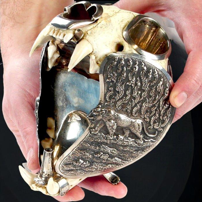 Antiek Rokerskompendium, met zilveren beslagstukken op een, Antiek en Kunst, Curiosa en Brocante