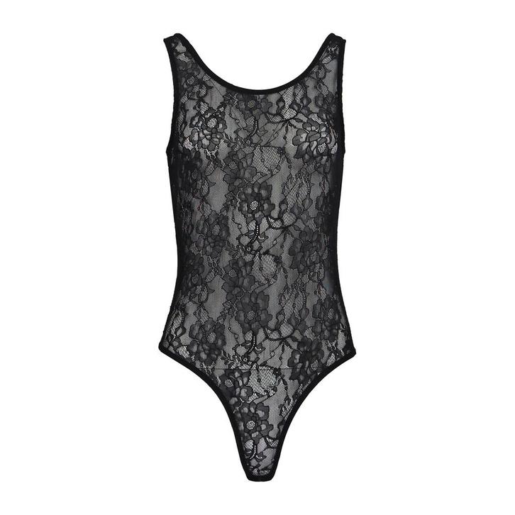 Vicolo • zwarte kanten body • L, Kleding | Dames, Jumpsuits, Zwart, Nieuw, Maat 42/44 (L), Verzenden