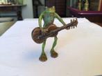 Beeld, Wenen brons - Kikker met gitaar - Brons (koud