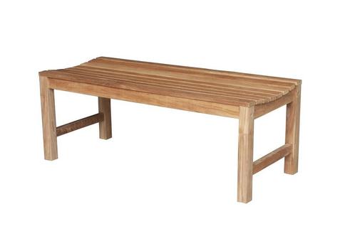 Teak Tennisbank Slater - 100x46x45 | Tuintafelbank, Tuin en Terras, Tuinbanken, Nieuw, Verzenden