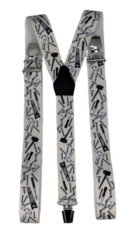 Bretels Timmerman (creme) met extra sterke clips, Kleding | Heren, Riemen en Ceinturen, Nieuw, Verzenden