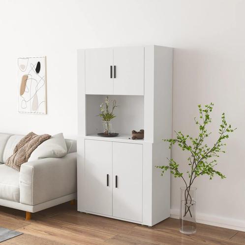 vidaXL buffetkast bewerkt hout wit, Huis en Inrichting, Kasten | Buffetkasten, Nieuw, Overige houtsoorten, Verzenden