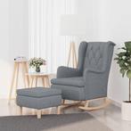 vidaXL Fauteuil met schommelpoten en voetenbank stof, Huis en Inrichting, Fauteuils, Verzenden, Nieuw