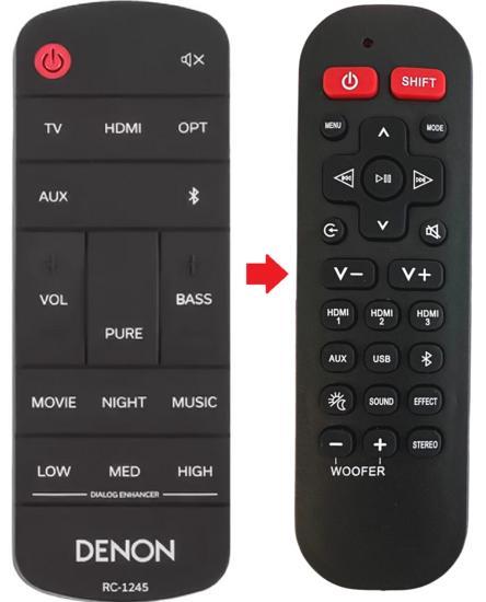 Denon RC-1245 afstandsbediening - Geschikt voor: DHT-S517, Audio, Tv en Foto, Afstandsbedieningen, Verzenden