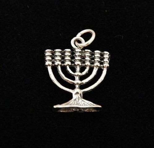 Hangertje Menorah zilver, Sieraden, Tassen en Uiterlijk, Kettinghangers, Verzenden