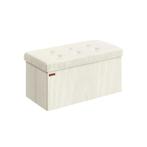 Creme Opbergbank 76L - - OP = OP! - Luxe Outlet, Huis en Inrichting, Banken | Bankstellen, Minder dan 75 cm, Nieuw, Ophalen of Verzenden