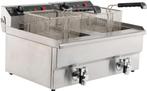 Combisteel Friteuse | Elektrisch | 8+8L | 2x 230v | Aftapkra, Ophalen of Verzenden, Nieuw in verpakking
