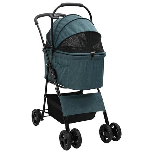 vidaXL Opvouwbare Huisdierenwagen Verstelbaar Groen 81 x 47, Dieren en Toebehoren, Overige Dieren-accessoires, Nieuw, Verzenden