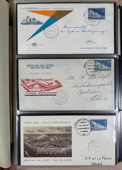 Nederlandse Antillen 1955/1989 - Verzameling van ± 525 FDCs, Postzegels en Munten, Postzegels | Nederland
